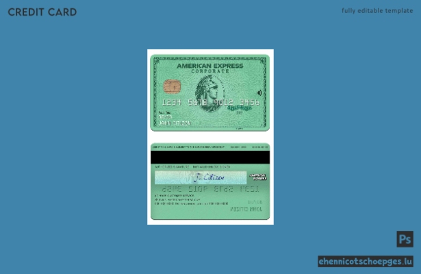USA Nebraska Five Points Bank Amex Green Card Beispielvorschau